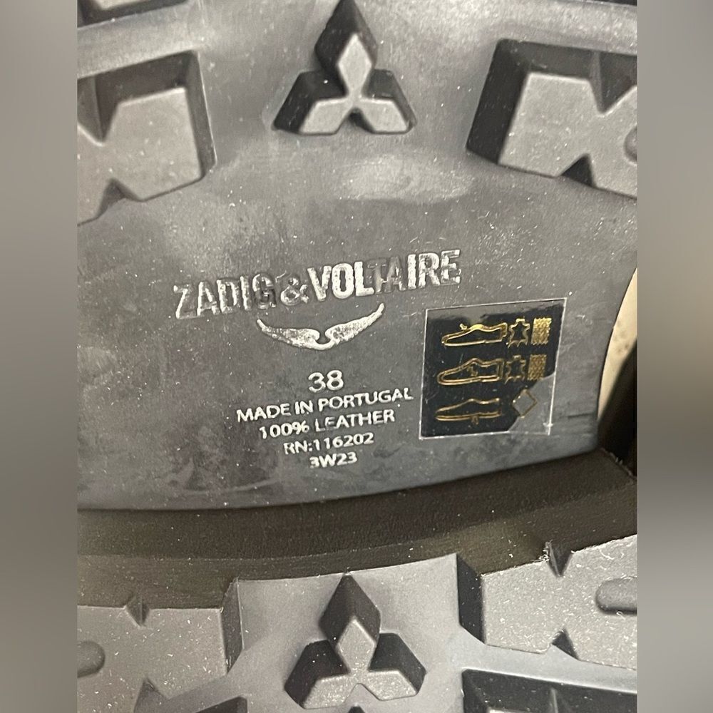 Zadig & Voltaire boots Semy Chelsea Ride platform combat Boot cream New 38/7 - Picture 15 of 17